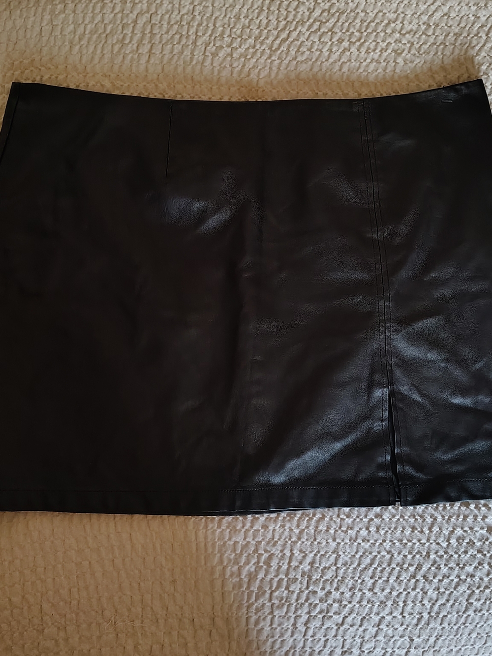 Juicy Couture Black Faux Leather Mini Skirt Plus Size 3X